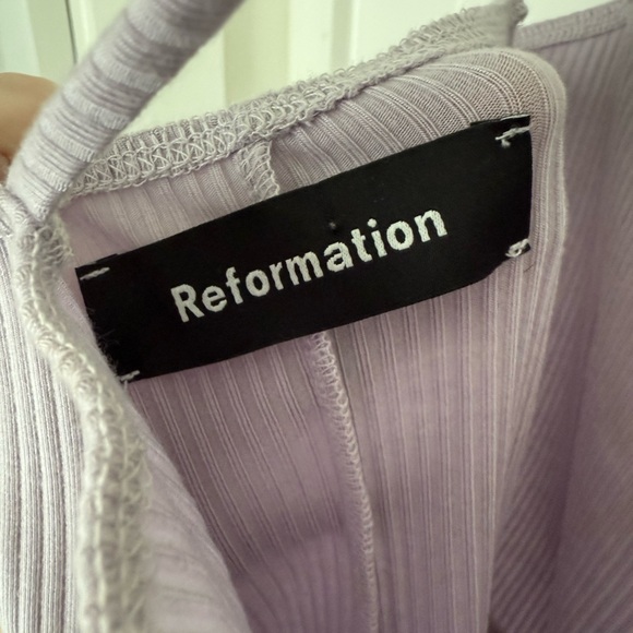 Reformation - Lilac Rib Knit Mini Dress -Size XXS - Picture 11 of 11